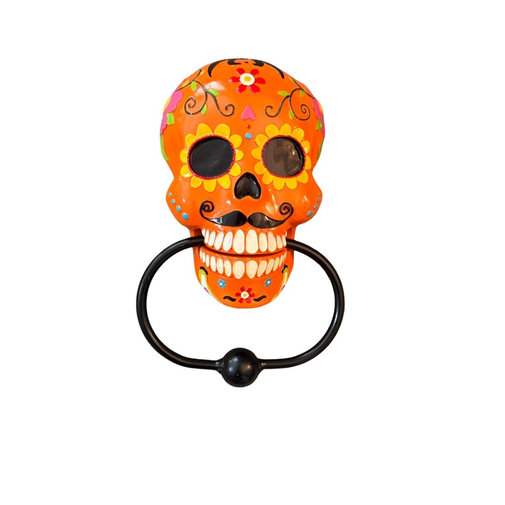 Day of the Dead‎ Colorful Sugar Skull Towel Ring Holder Halloween or Everday